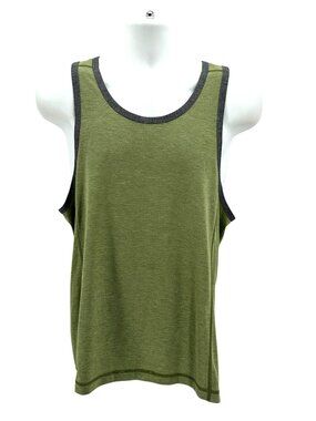 lululemon athletica Green Tank Top with Gray Trim